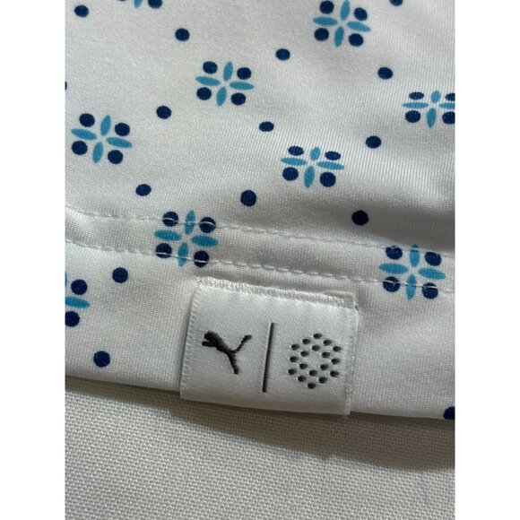 Puma FGCU Mens Polo Shirt Blue Geometric Print Size XL Polyester - Picture 6 of 10